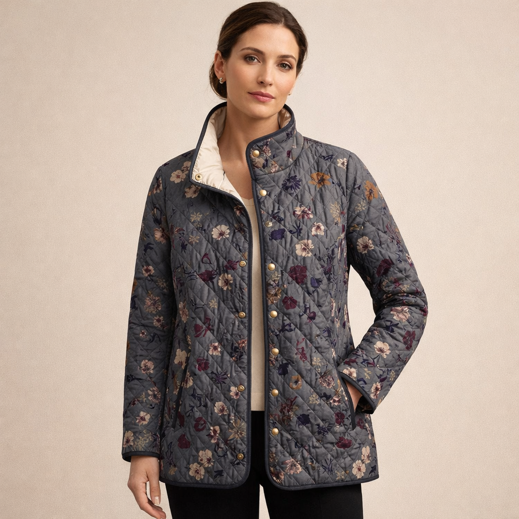 Elisa – Giacca Invernale Donna Elegante e Floreale