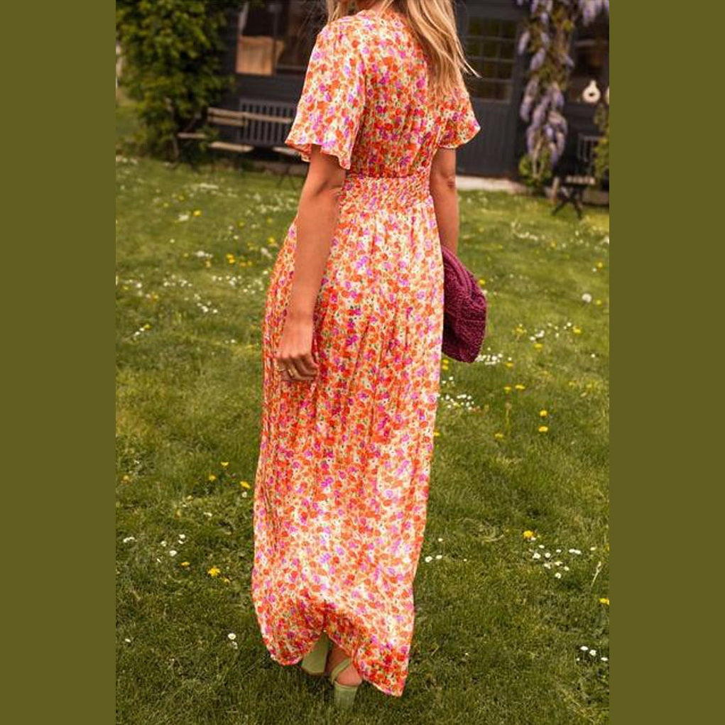 Pauline – Abito Lungo Elegante e Floreale