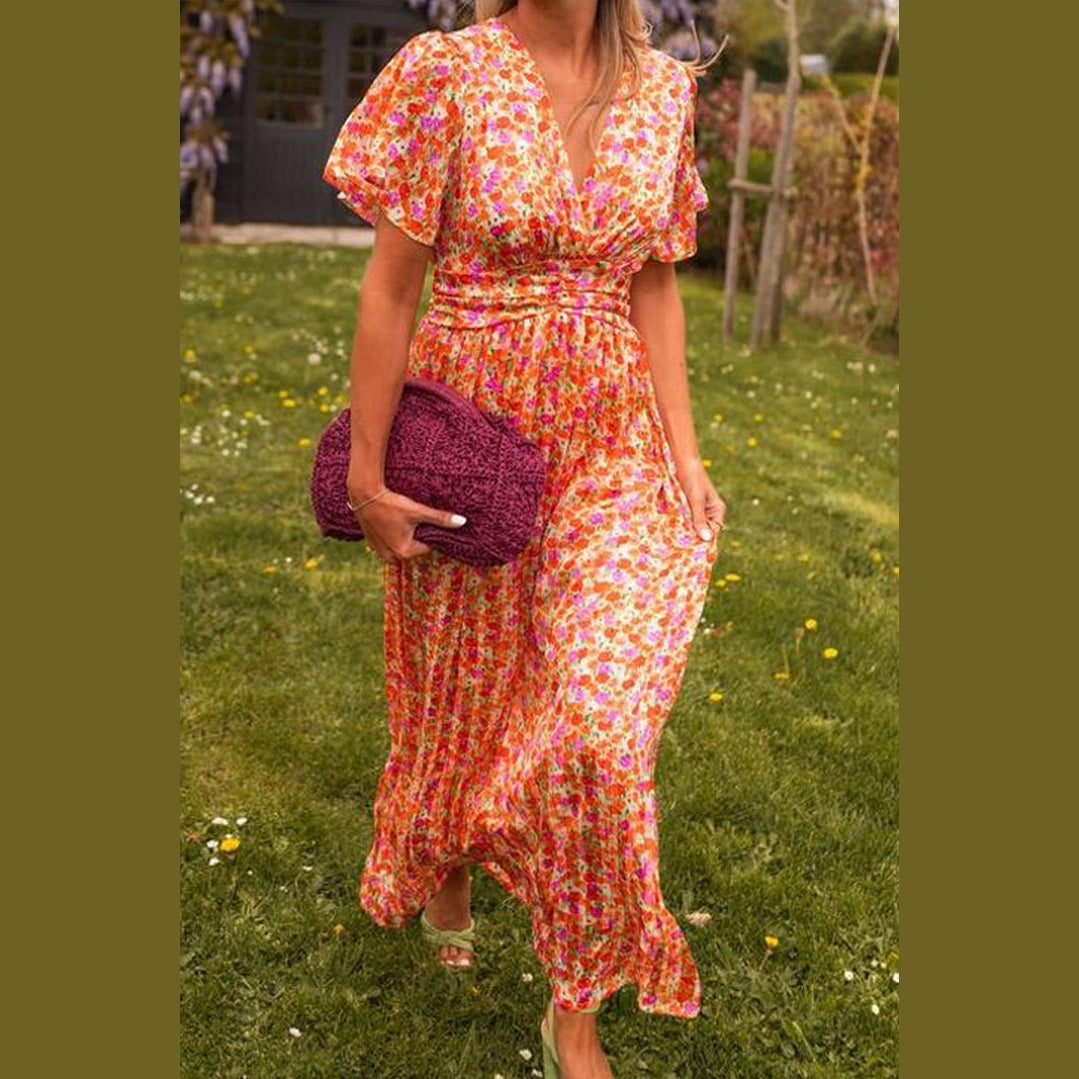 Pauline – Abito Lungo Elegante e Floreale