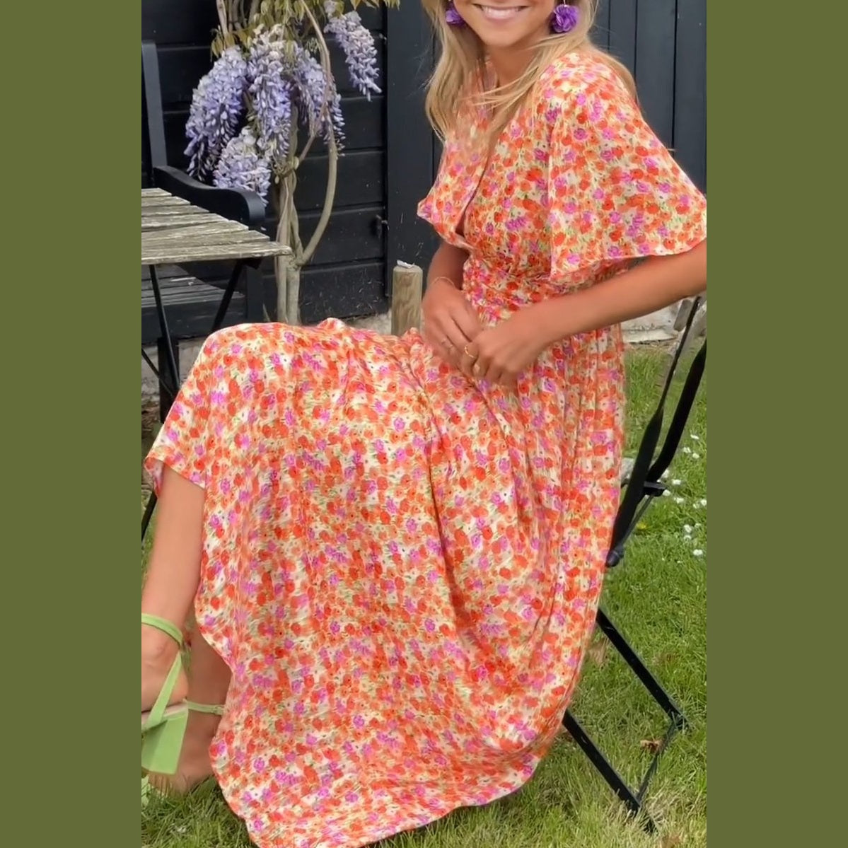 Pauline – Abito Lungo Elegante e Floreale