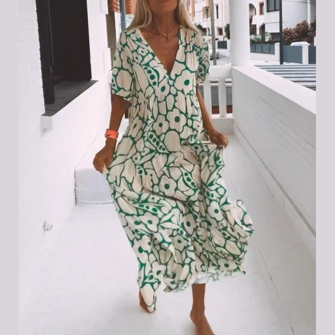 Beatrice – Abito Maxi Drappeggiato