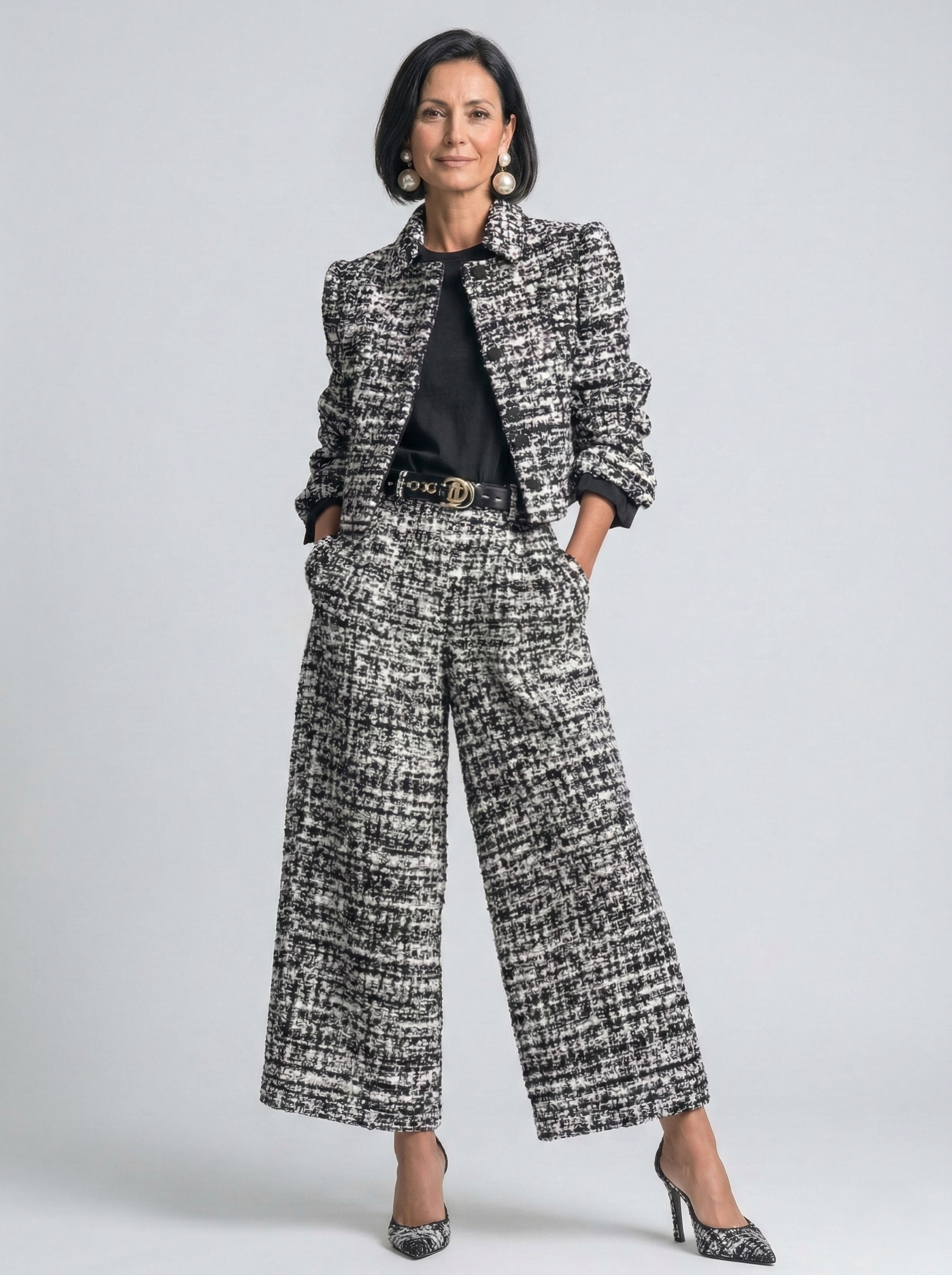 Lucia– Completo Elegante Drappeggiato