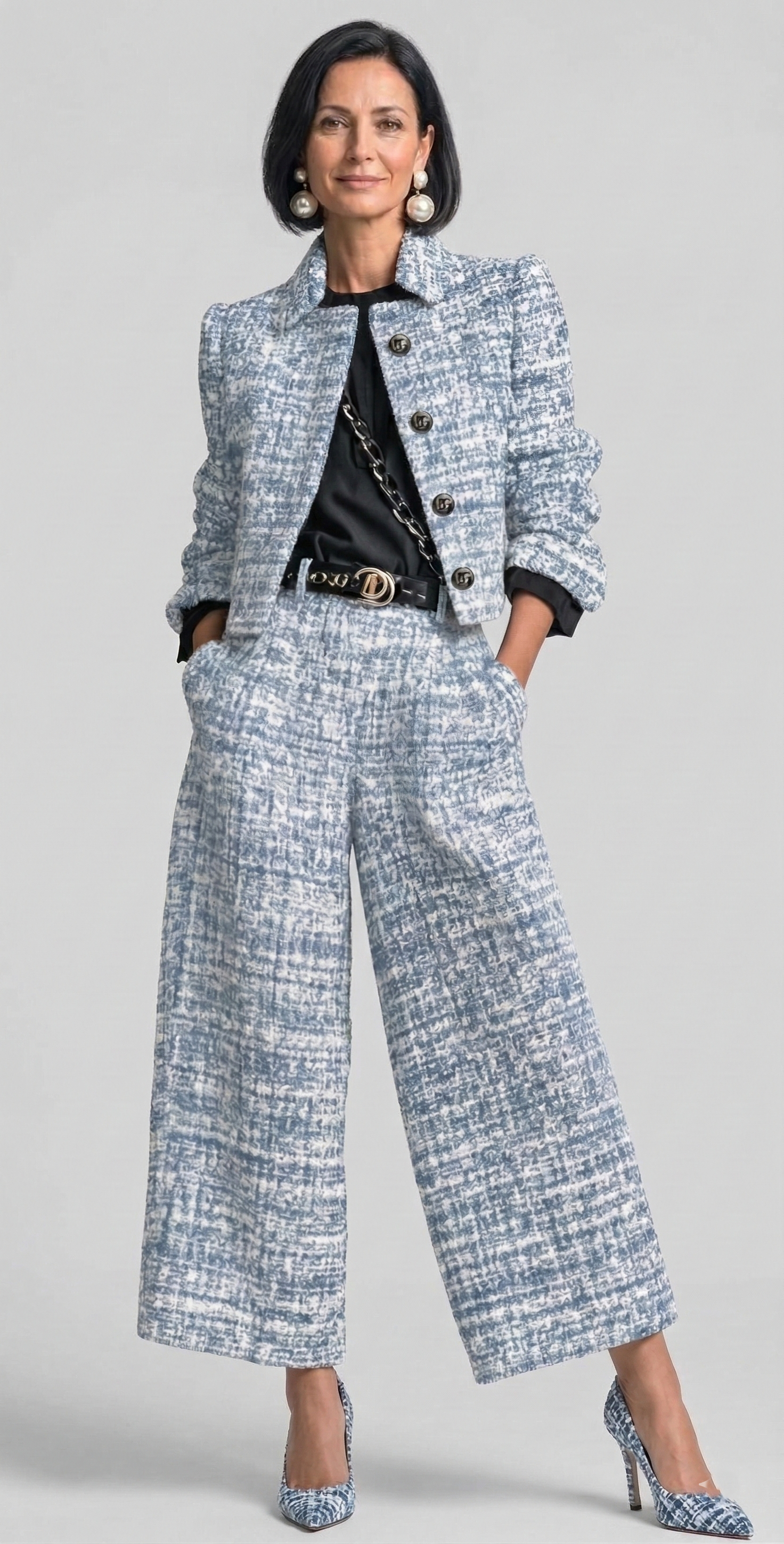 Lucia– Completo Elegante Drappeggiato