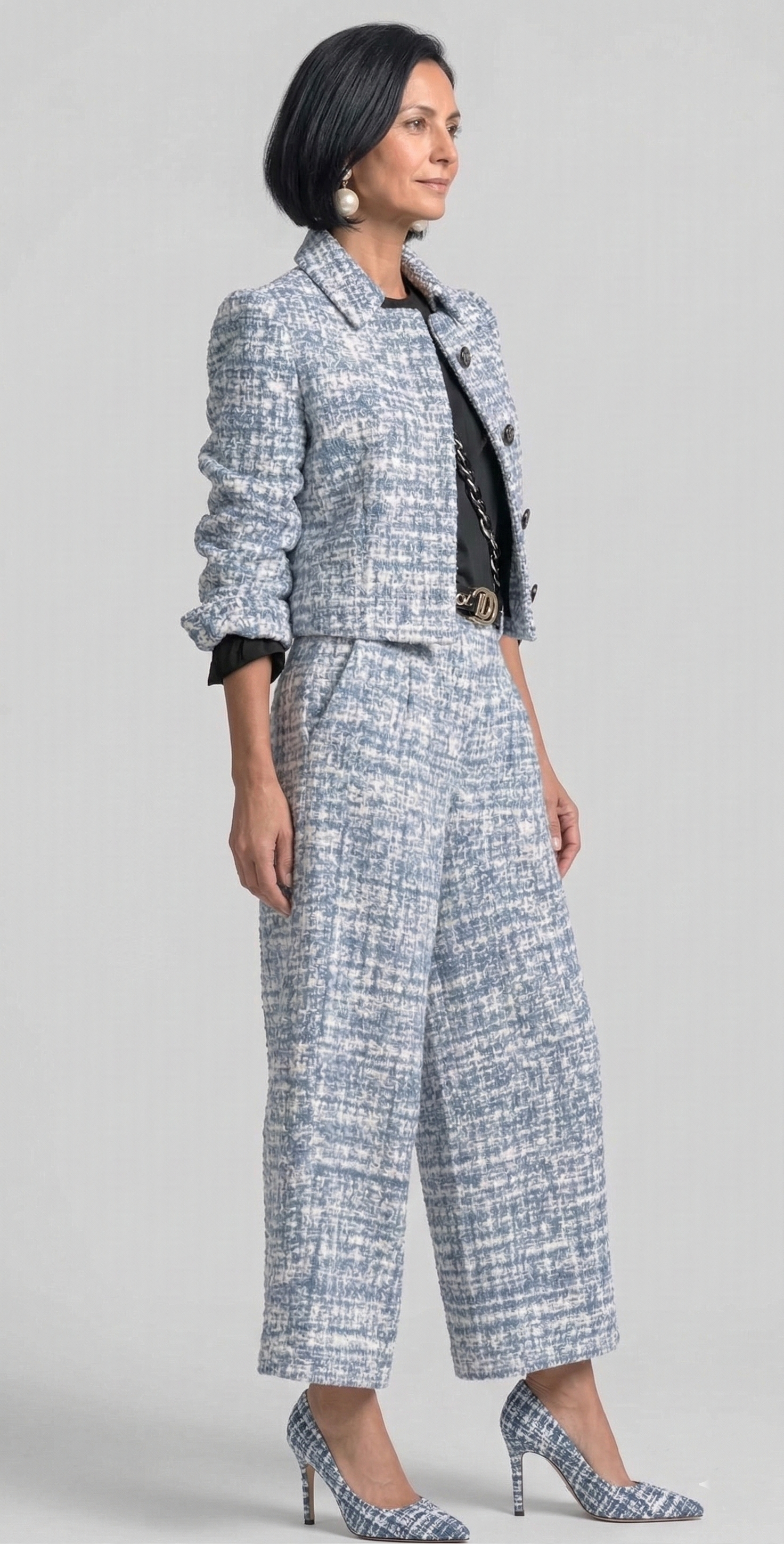 Lucia– Completo Elegante Drappeggiato