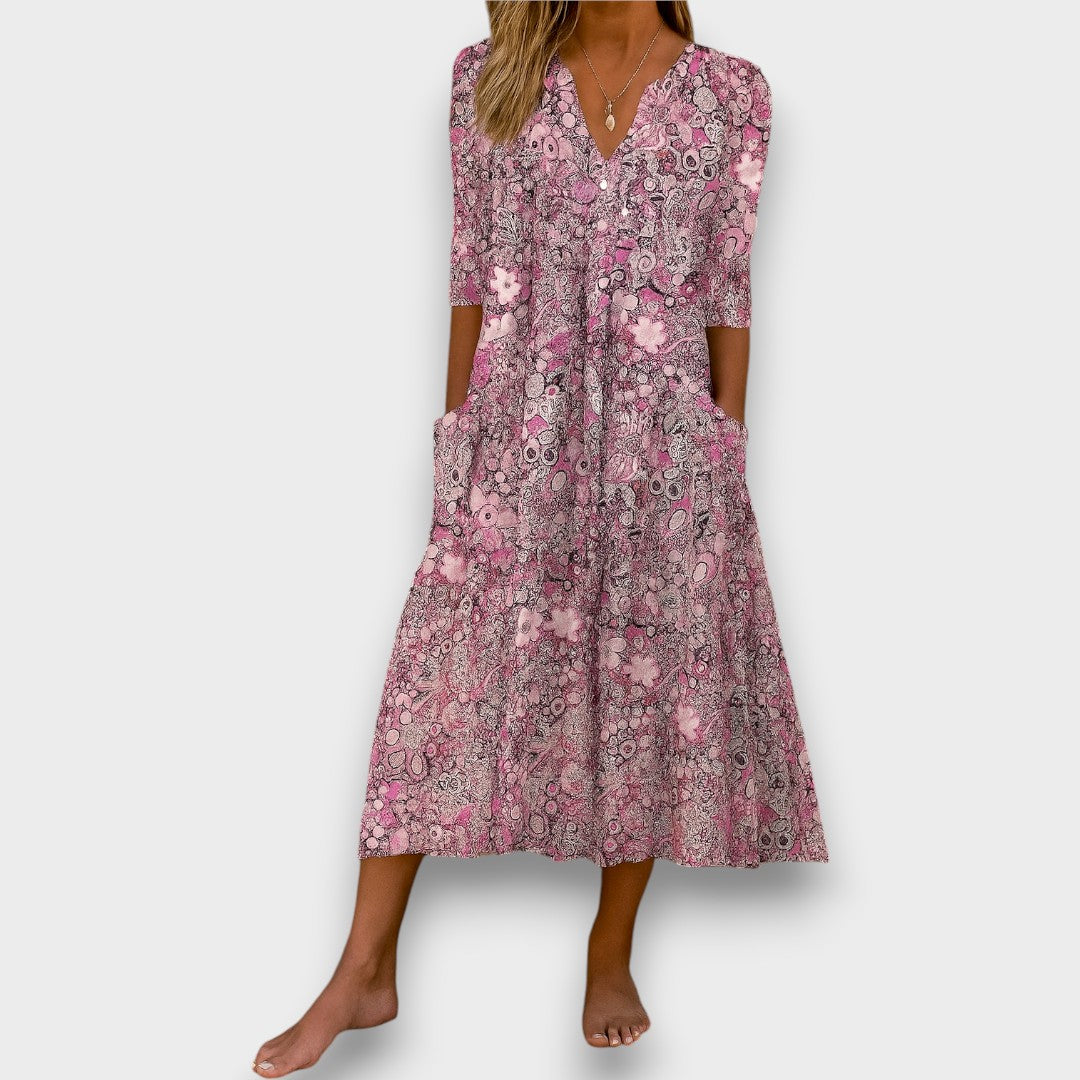 Sofia – Abito Midi Drappeggiato