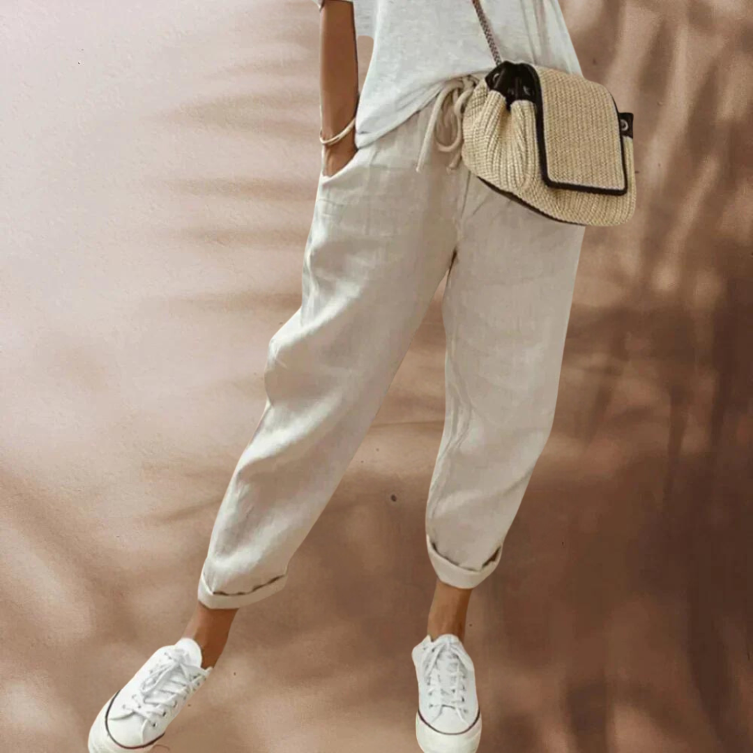 Sofia – Pantaloni Eleganti in Lino